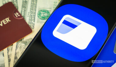 Samsung Wallet logo on a phone screen