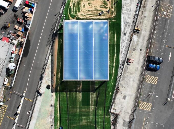 New Tassie cricket stadium roof test rig ready to bowl