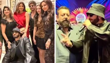 Shah Rukh Khan, Ranveer Singh, and Sanjay Dutt turn Mumbai party into a viral spectacle : Bollywood News