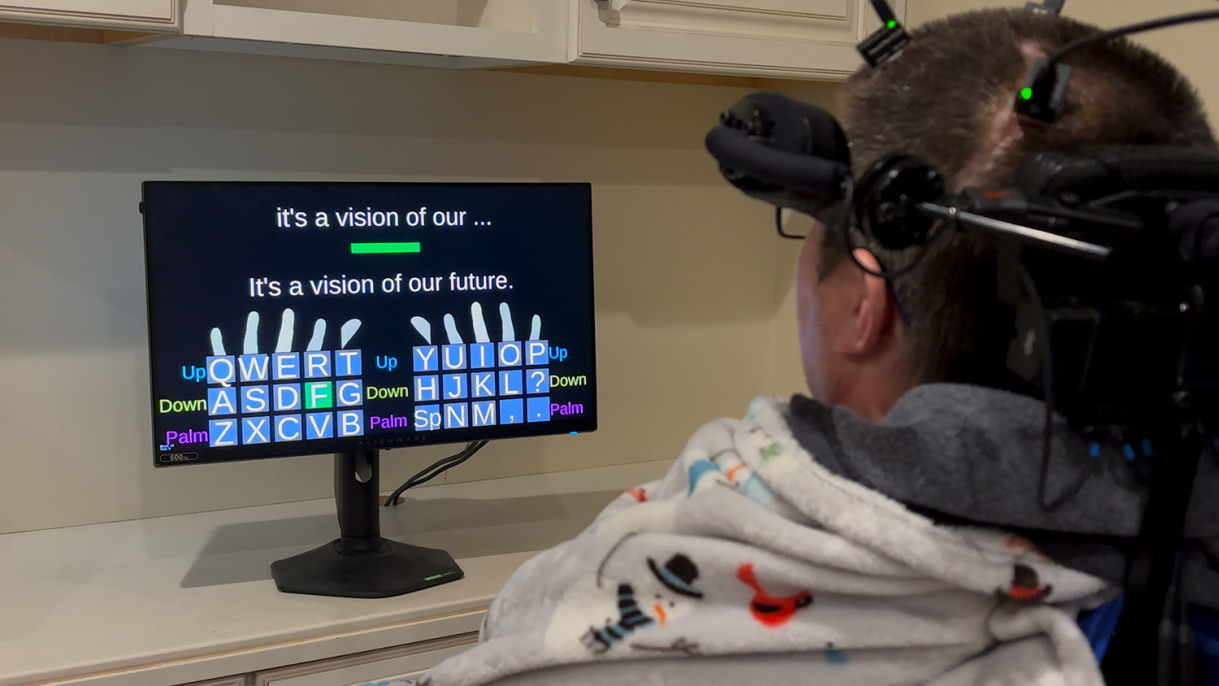Brain Interface Speeds Communication in Paralysis