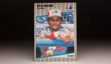 Front of 1989 Fleer Otis Nixon card