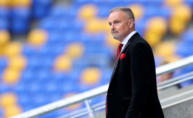 Thomas Sandgaard, owner of English soccer team Charlton Athletic looks on prior to a match on March 20, 2021, in Wimbledon, England. (Photo by James Chance/Getty Images)