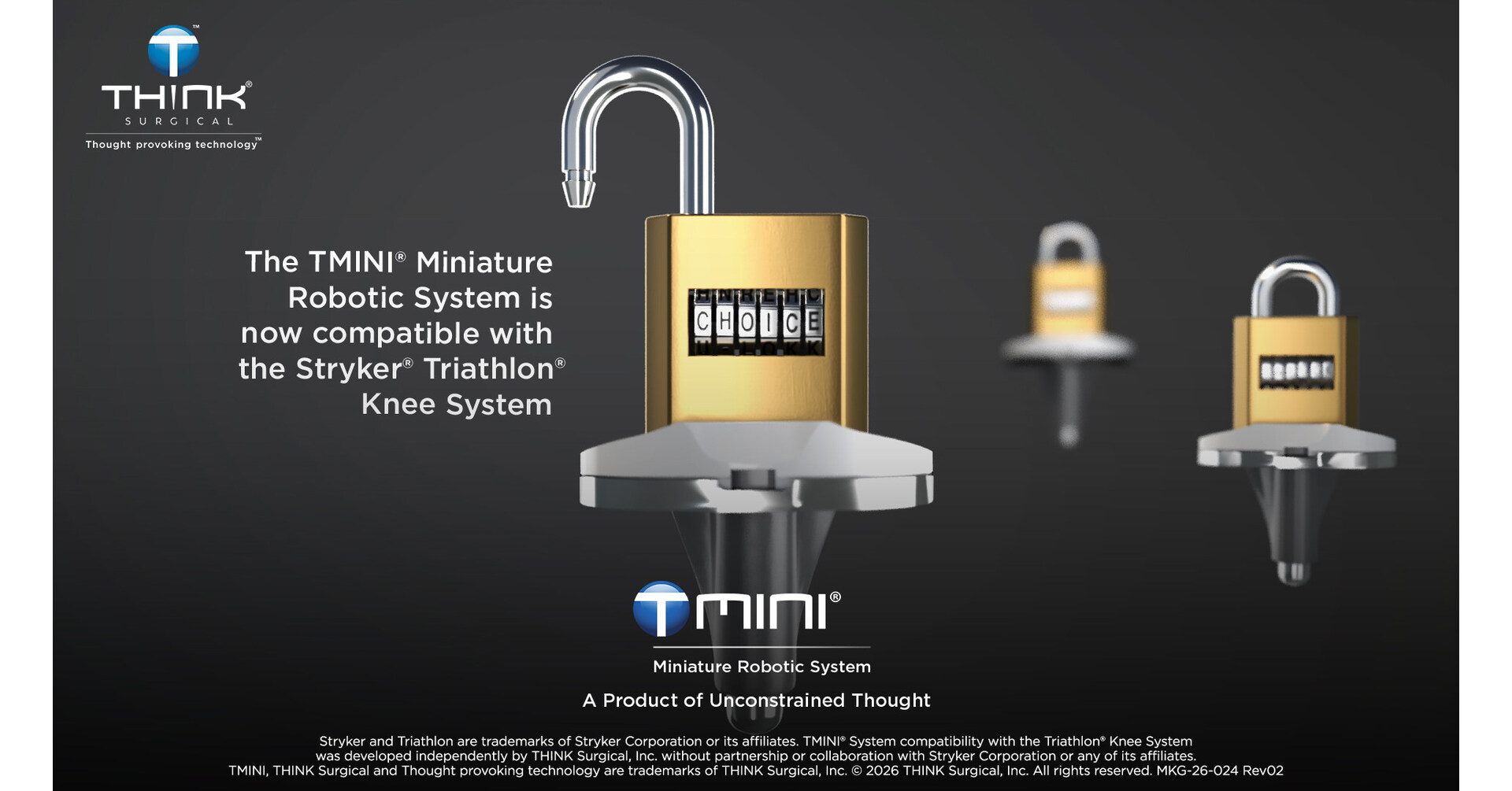 THINK Surgical Announces First Clinical Cases with the TMINI® Miniature Robotic System and the Stryker® Triathlon® Knee System