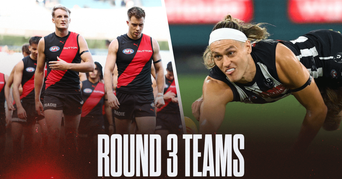 AFL Teams Round 3 2026: Confirmed line-ups, ins and outs
