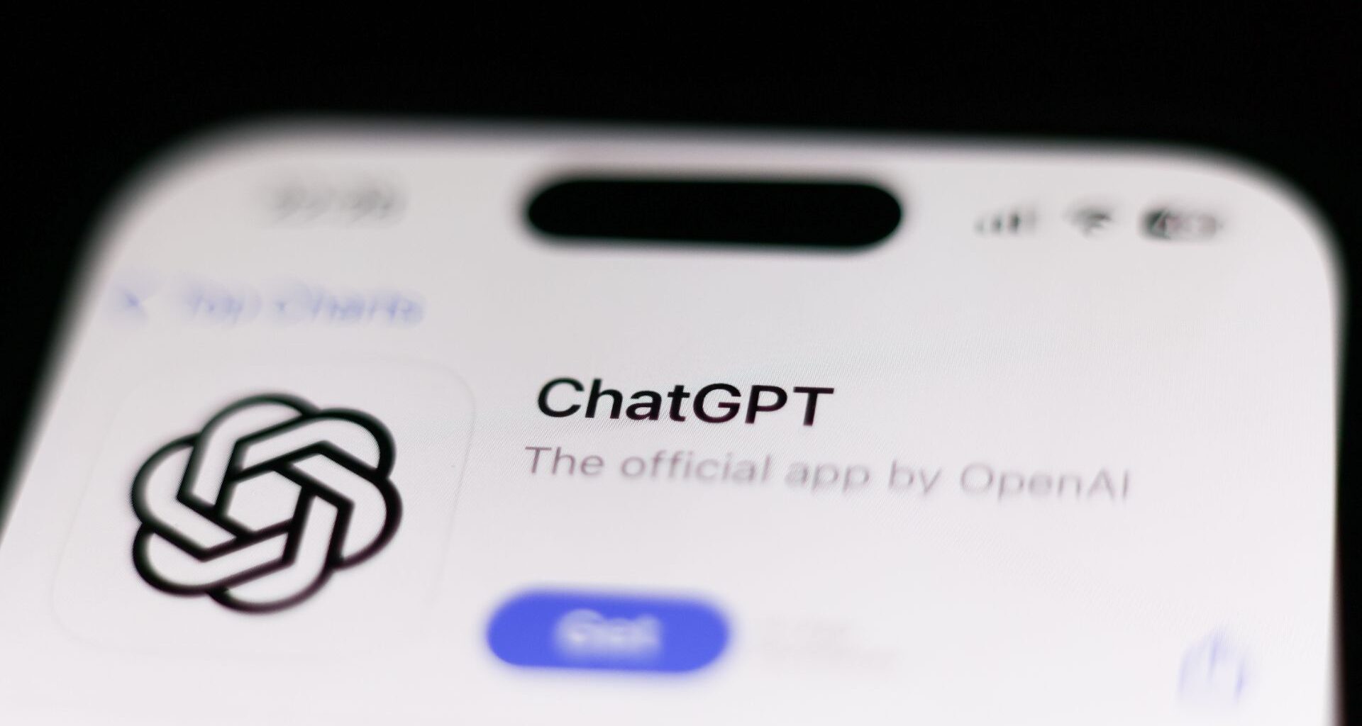 ChatGPT app on an iPhone