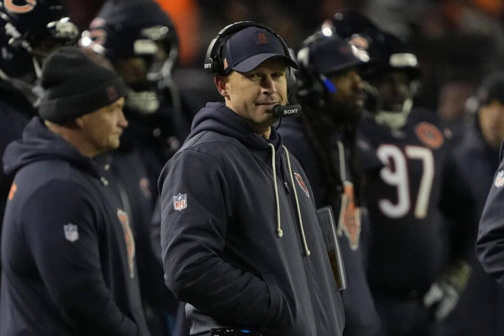 Bears coach Ben Johnson during a wild-card round win over the Green Bay Packers. 