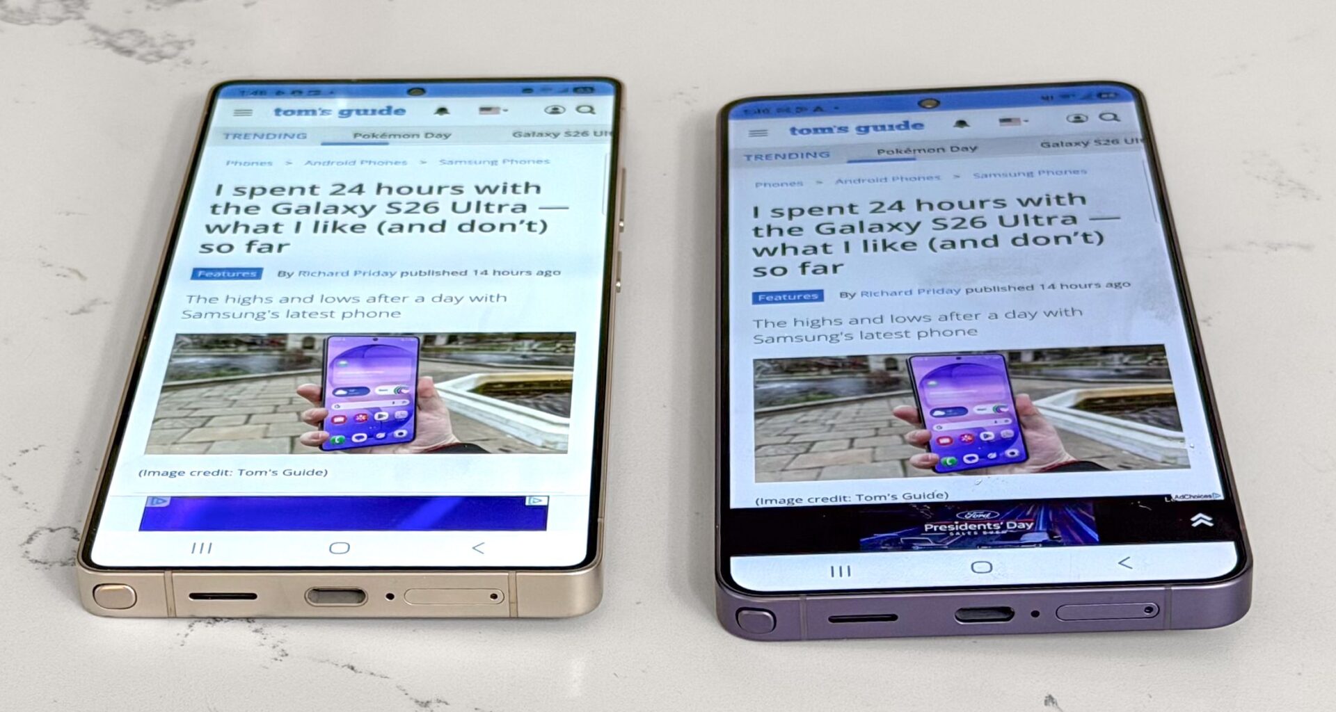 Samsung confirms Galaxy S26 Ultra display includes 'some variation' in quality when it's held at different angles — even with Privacy Display off
