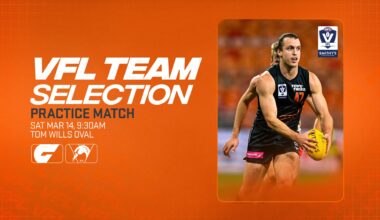 Seven AFL GIANTS Headline VFL Practice Match Squad