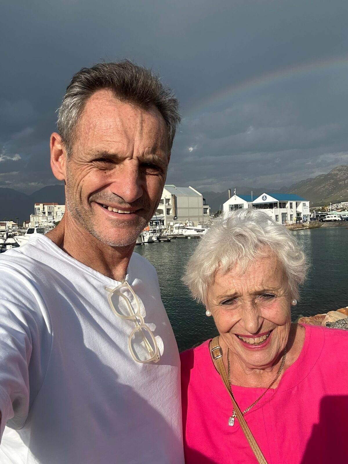 Maurice Edelson with his mother Ingrid at her Somerset West home