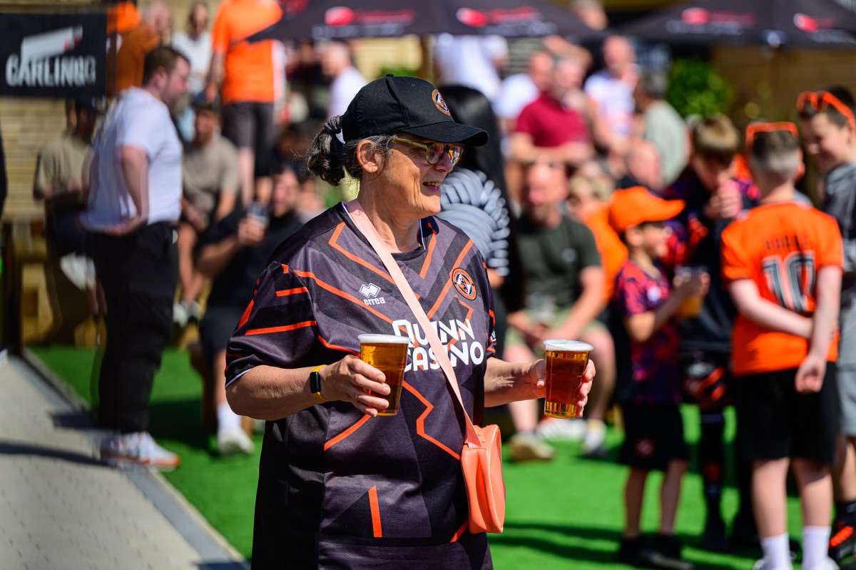 Supporters enjoying our new outdoor area