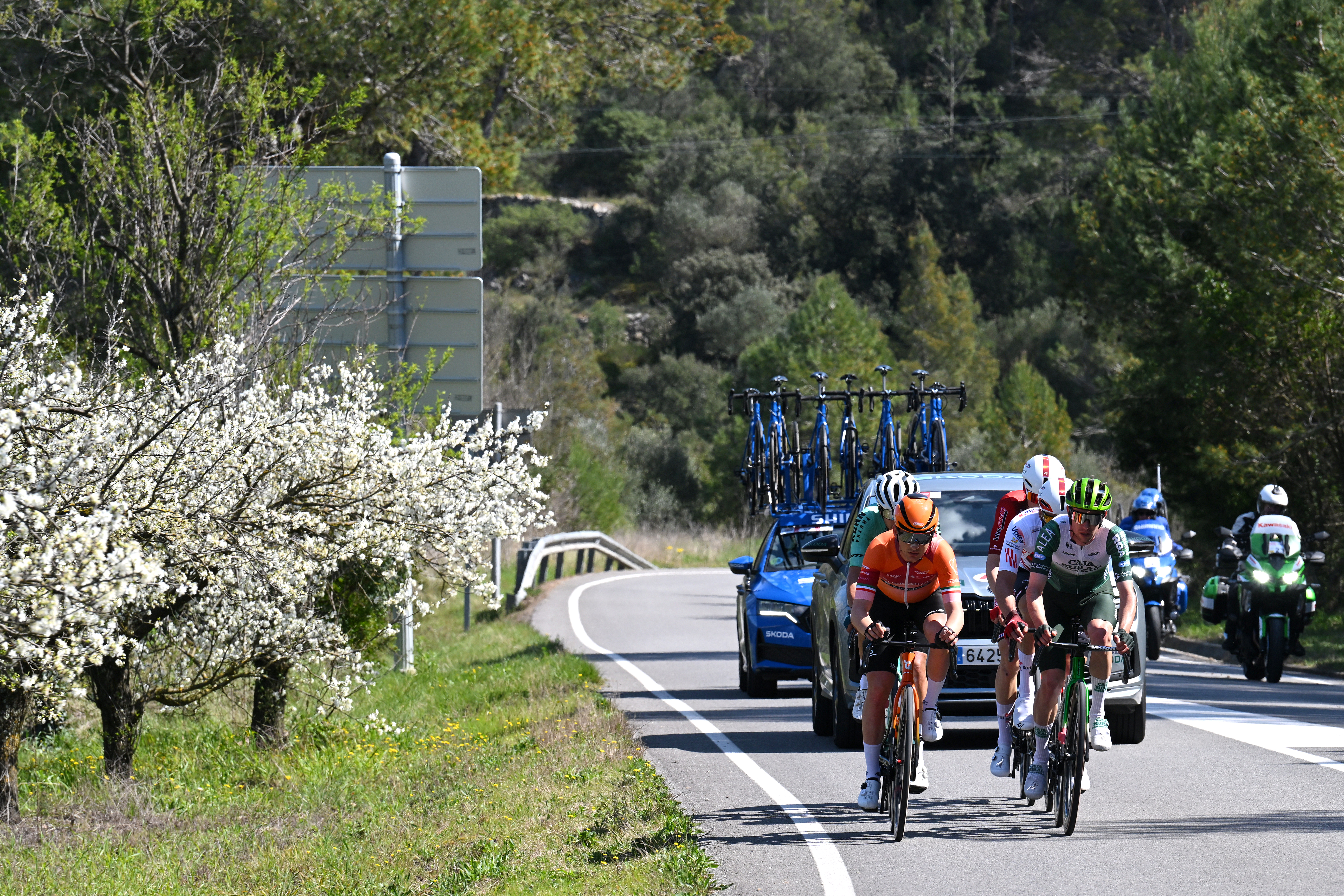 Breakaway on stage 2 of Volta a Catalunya 2026