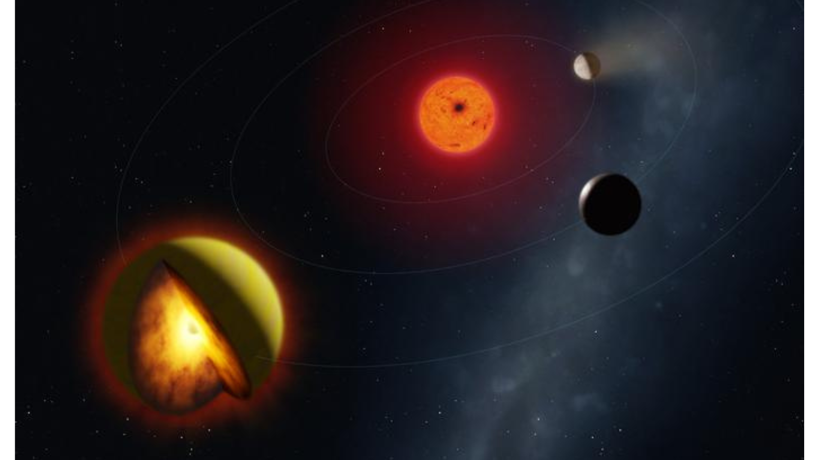 An illustration of L 98-59 d, a smelly world indeed