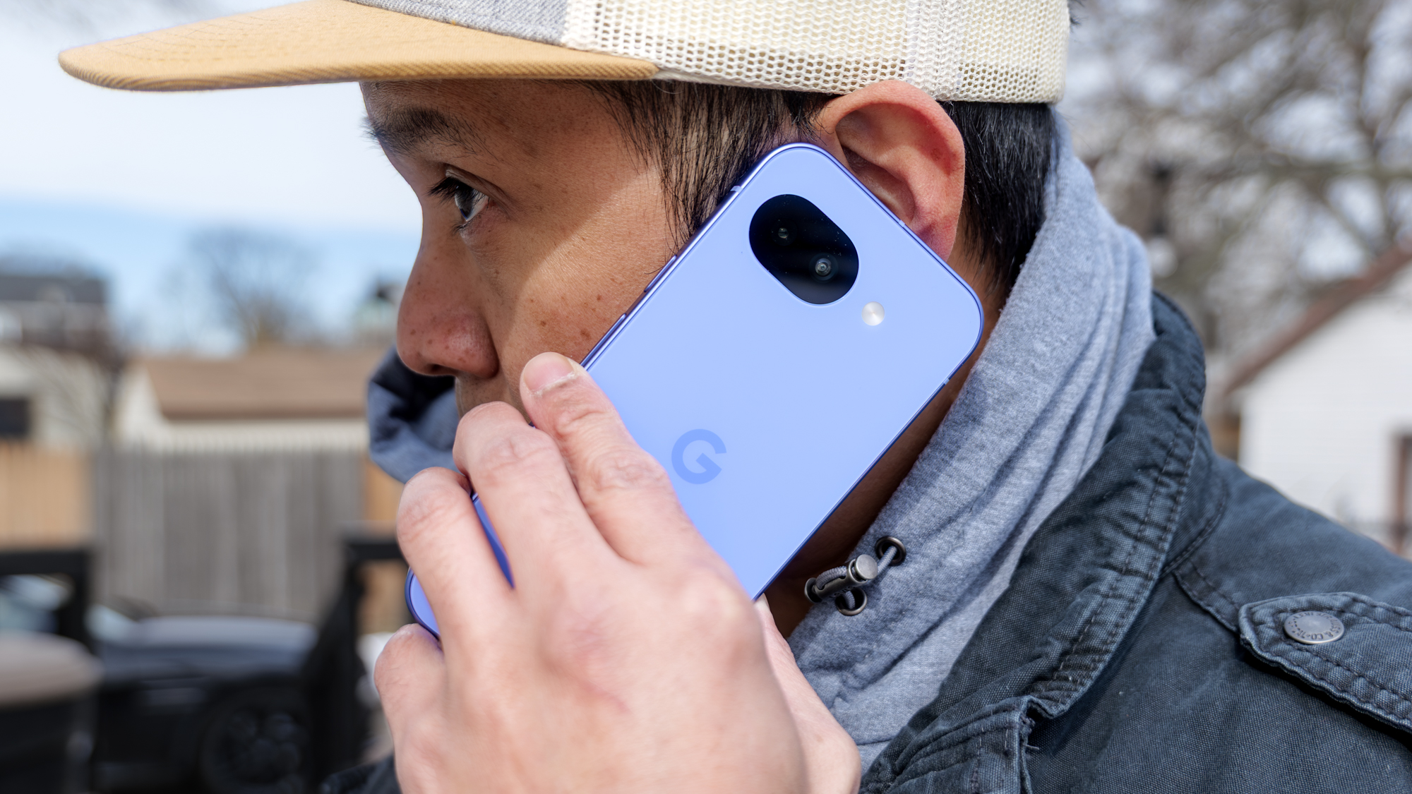 Google Pixel 10a used for a phone call.