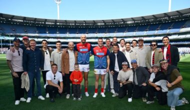Clayton Oliver snubs Max Gawn’s 250th game celebration, changes to last touch out of bounds, lasso rule, latest news, video