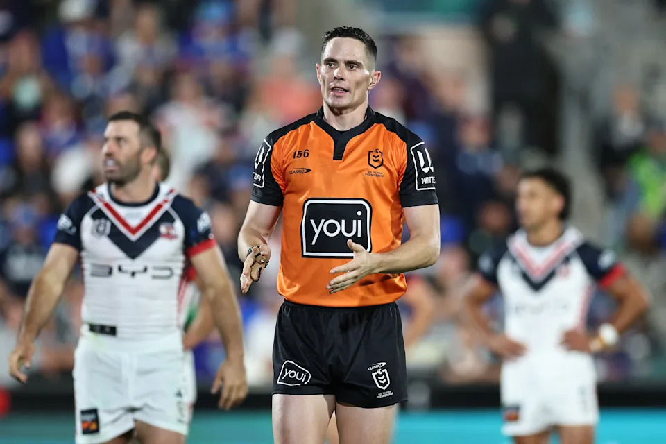 Match Referee Wyatt Raymond during the round.