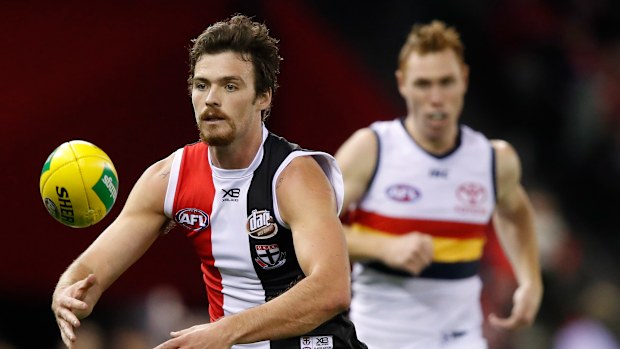 Dylan Roberton of the Saints in action in 2018.