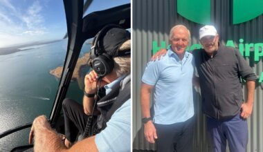Golfing legend Greg Norman visits Hobart for pitch on proposed South Arm golf course