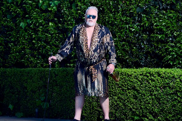 Kyle Sandilands emphasised his persona as an outrage machine in a photoshoot for the Financial Review in 2023.