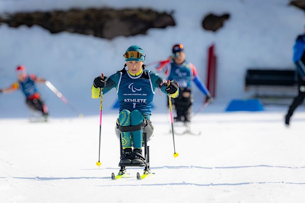 Lauren Parker seen during Biathlon.