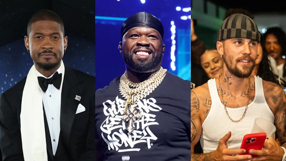 Usher, 50 Cent, and Bieber