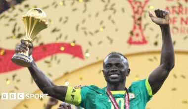 Senegal FA president Abdoulaye Fall at a media conference