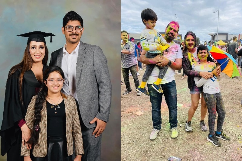 two images of families