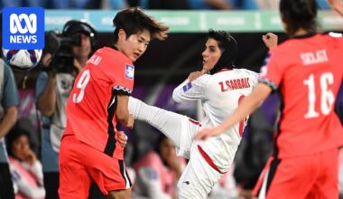 Iran beaten in opening game of Women's AFC Asian Cup as tensions escalate back home