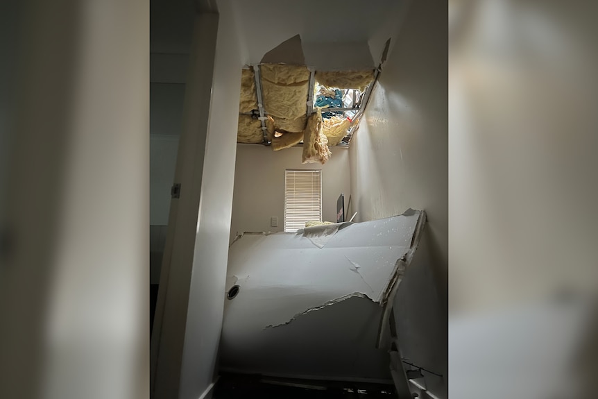 Part of the roof was blown off by ex-TC Narelle. 