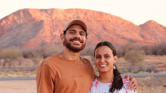 Cyril Rioli and his wife, Shannyn Ah Sam-Rioli.