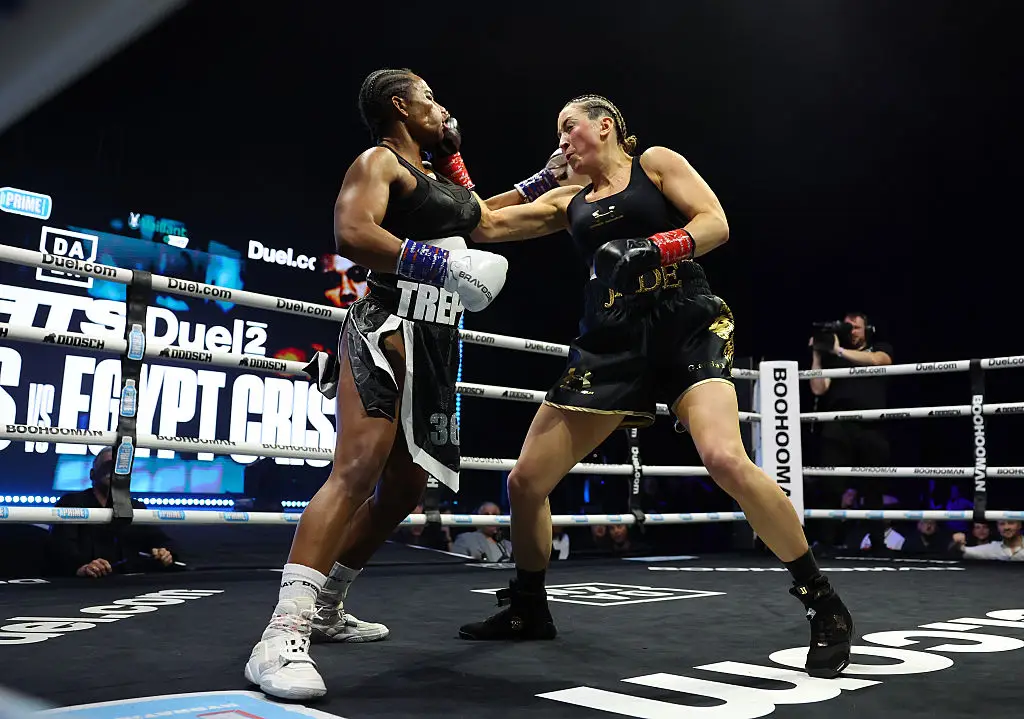 Jones and Criss faced each other in the ring during a Misfits event in Derby on Saturday. (Image: Molly Darlington/Getty Images)