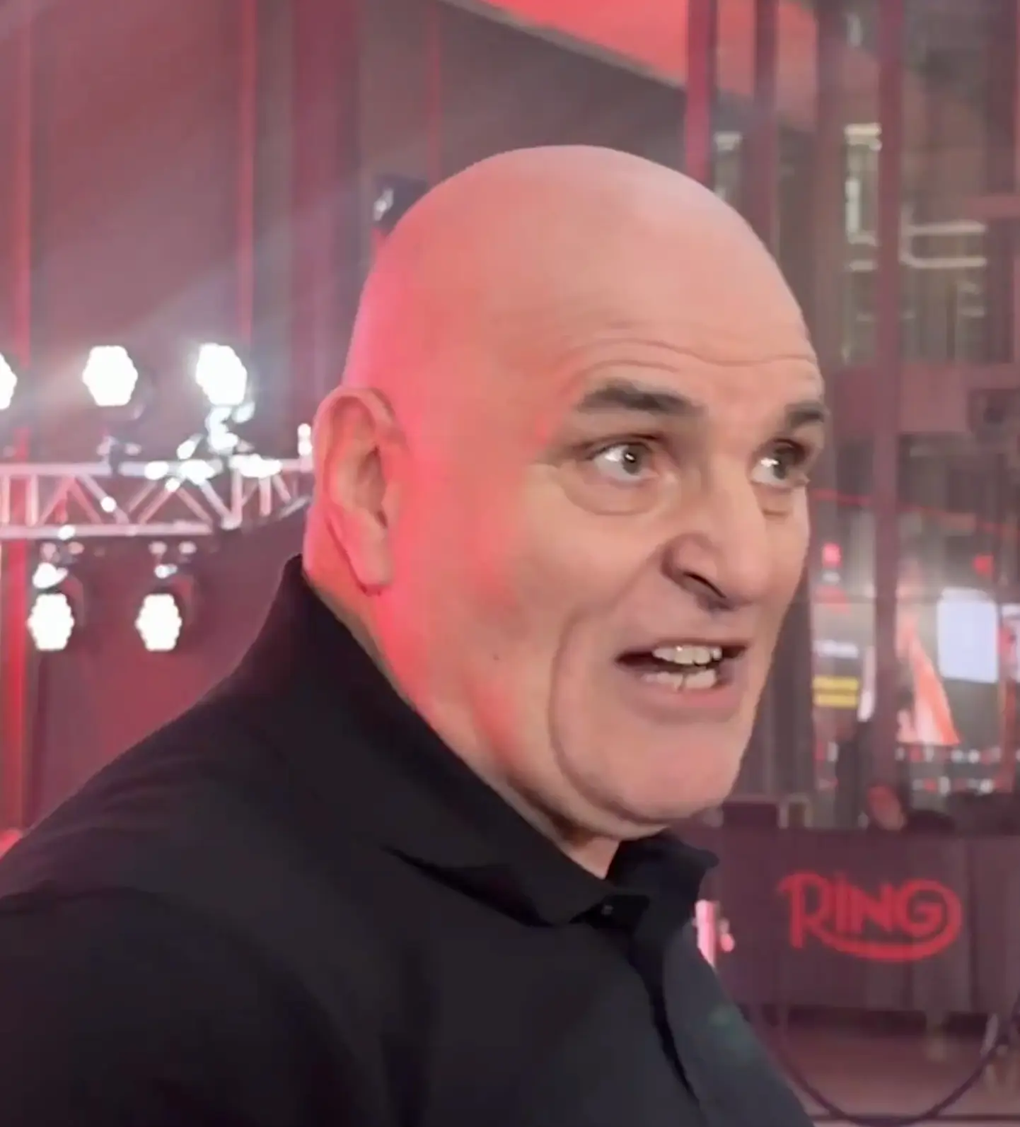 A furious John Fury confronts Carl Froch. Image credit: X/@ProBoxingFans