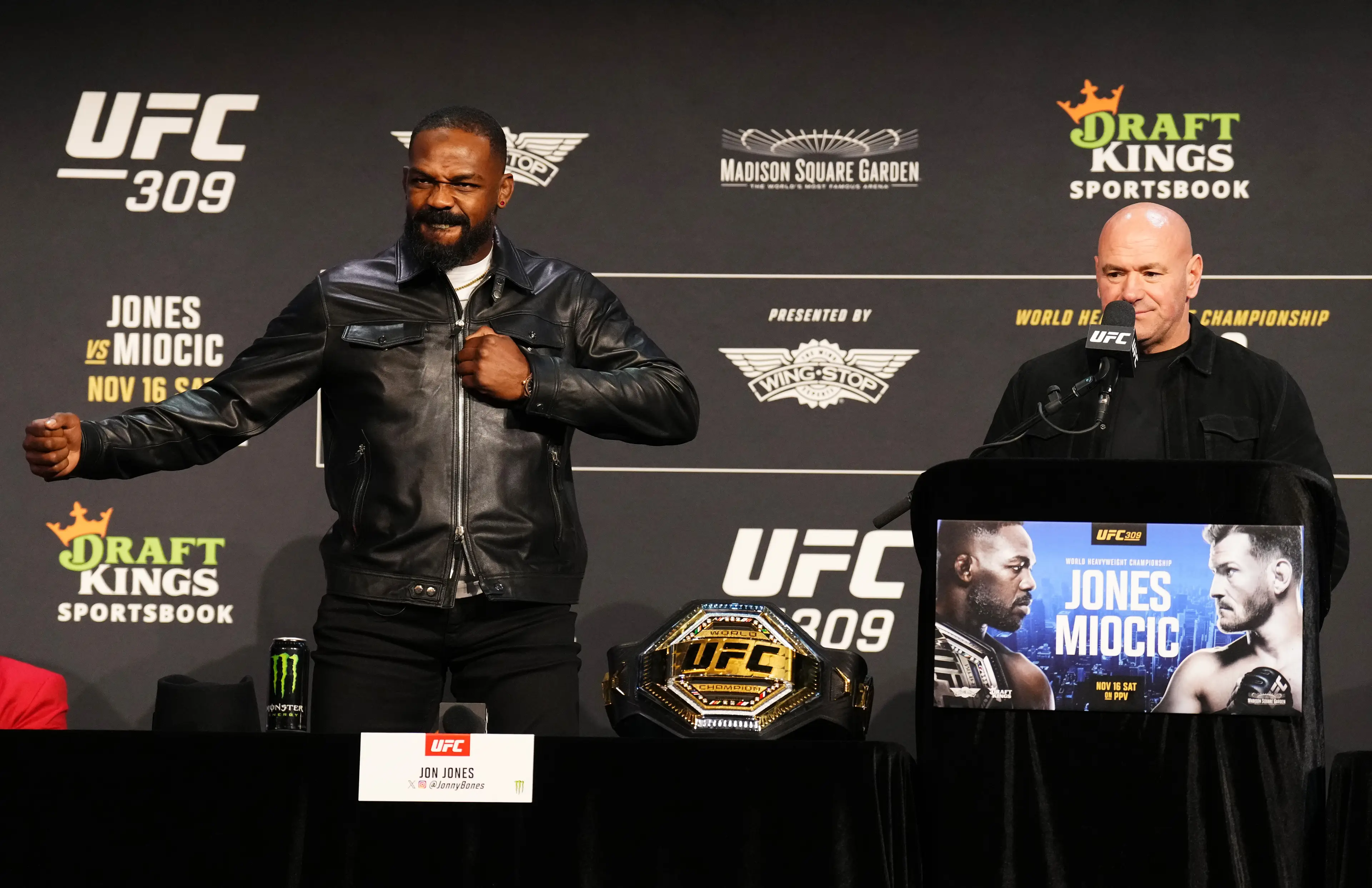 Dana White snubbed Jon Jones of a spot on the UFC White House card. Image: Getty 