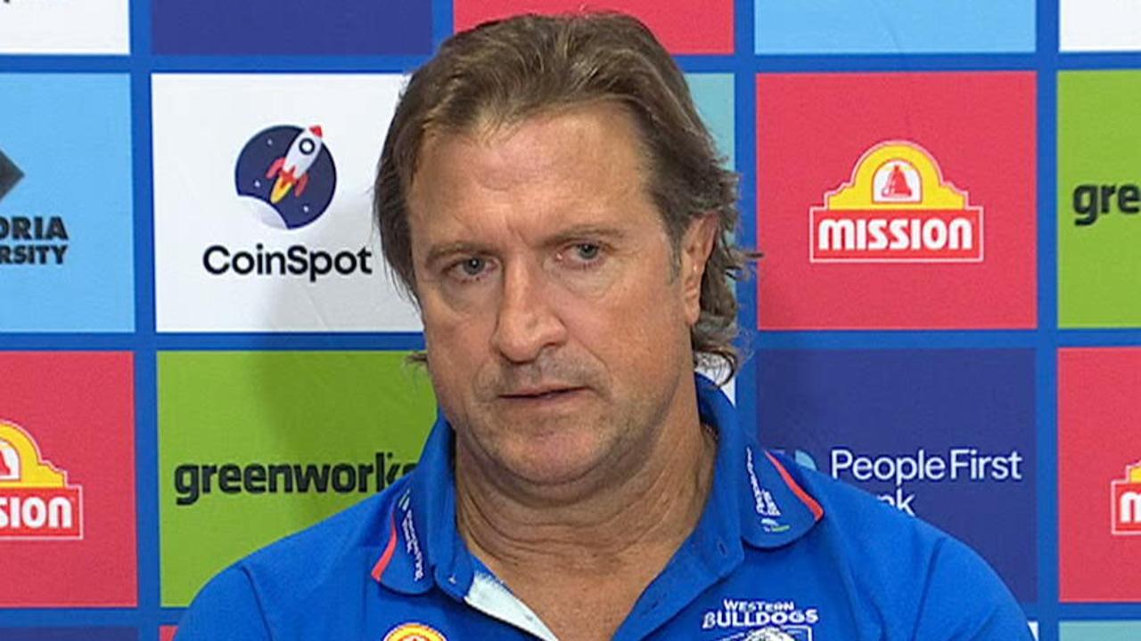Luke Beveridge post match press conference, video, Western Bulldogs loss to Adelaide Crows, time stopped, Sam Darcy, latest news