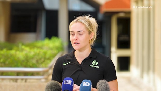 Ellie Carpenter speaks to media ahead of the Women's Asian Cup semi final.