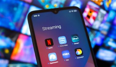Collection of popular video streaming apps displayed on smartphone screen