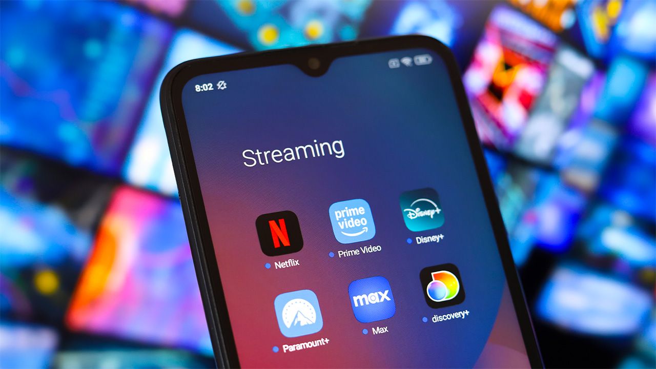 Collection of popular video streaming apps displayed on smartphone screen