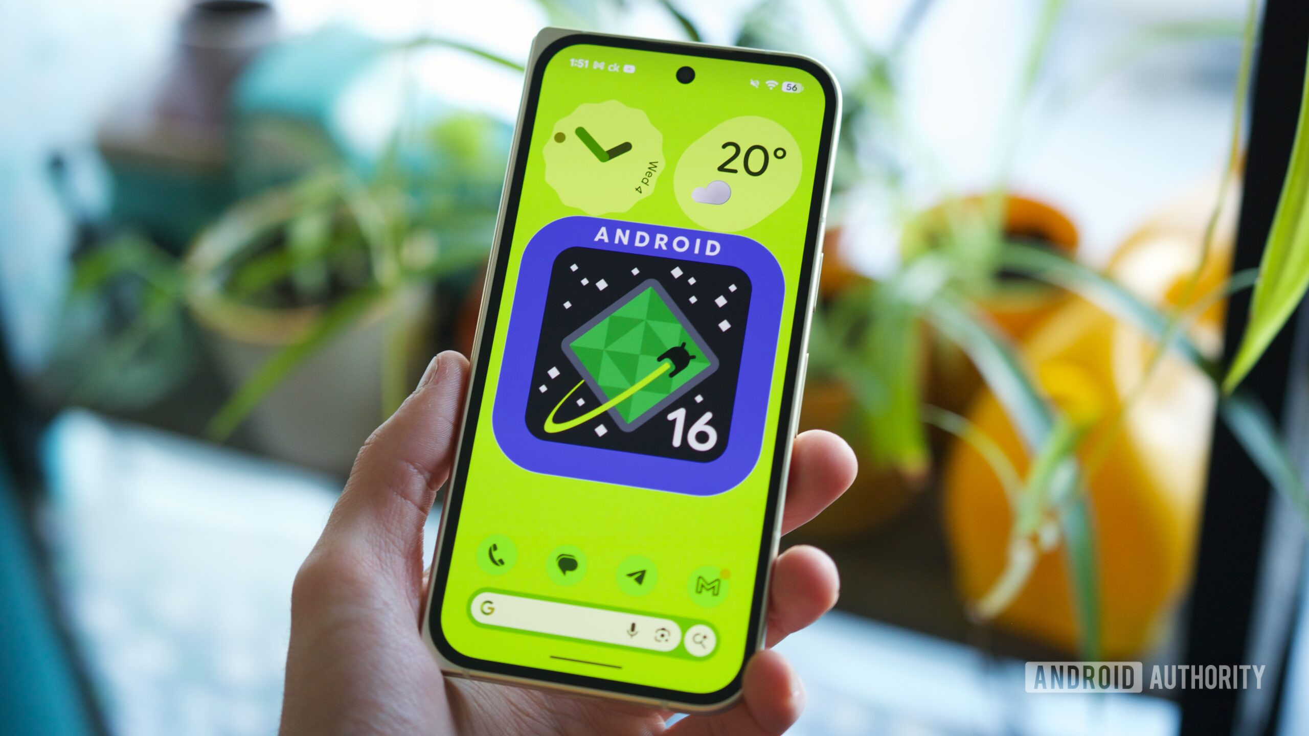 android 16 qpr3 logo hero photo 1 Android 16 logo on a phone running Android 16 QPR3.