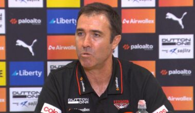 Brad Scott Round 2 press conference, Essendon Bombers loss to Port Adelaide, guilty of playing selfish football, Mason Redman and Dyson Sharp injuries, latest news