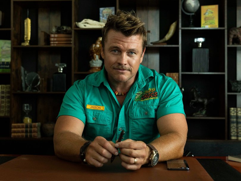 Luke Hemsworth stars as a croc wrangler in Deadloch season two.