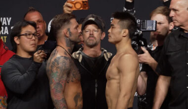 Video: UFC 326 full final faceoffs with BMF title rematch and more