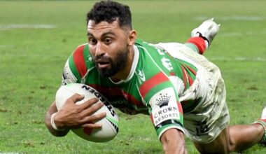 Alex Johnston chases Ken Irvine’s NRL try record in Rabbitohs-Roosters