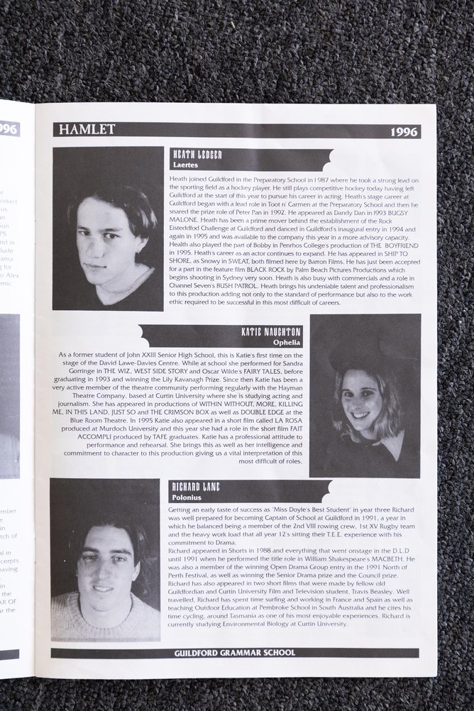 Heath Ledger in Hamlet.