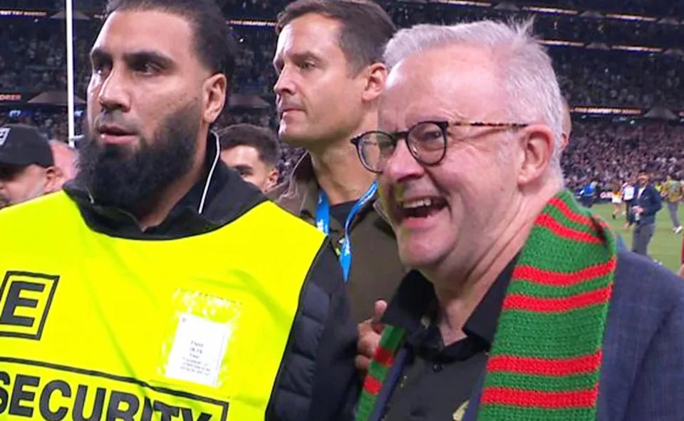 Anthony Albanese on the field.