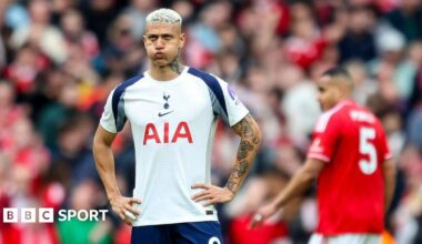 Richarlison reacts to conceding a goal