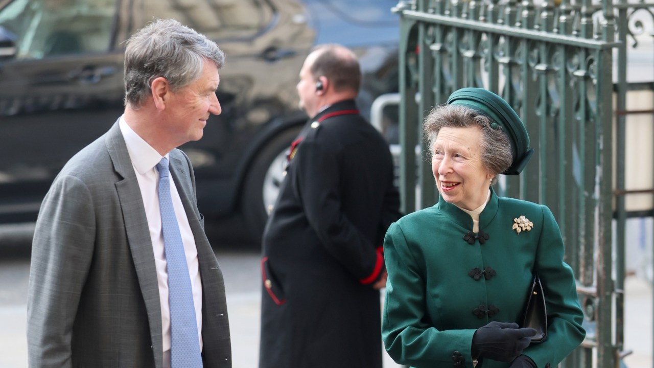 'Ignore them': Lip reader reveals Princess Anne's stern advice to Sir Timothy Laurence as anti-monarchy protesters mar Commonwealth Day Service