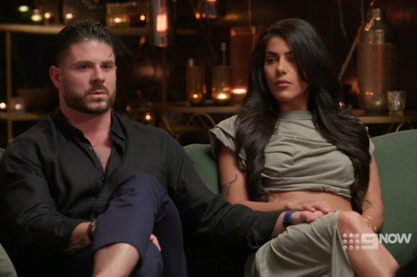 An investigation was launched after Paul Antoine (left) allegedly punched a hole in the wall of his shared apartment with “wife” Carina Mirabile. The investigation has since been closed.