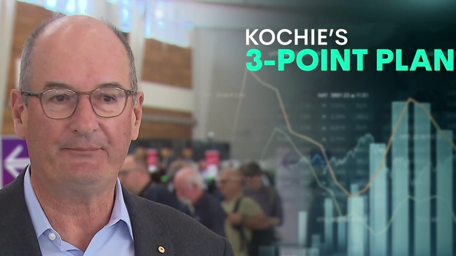 David Koch has devised a three point plan.