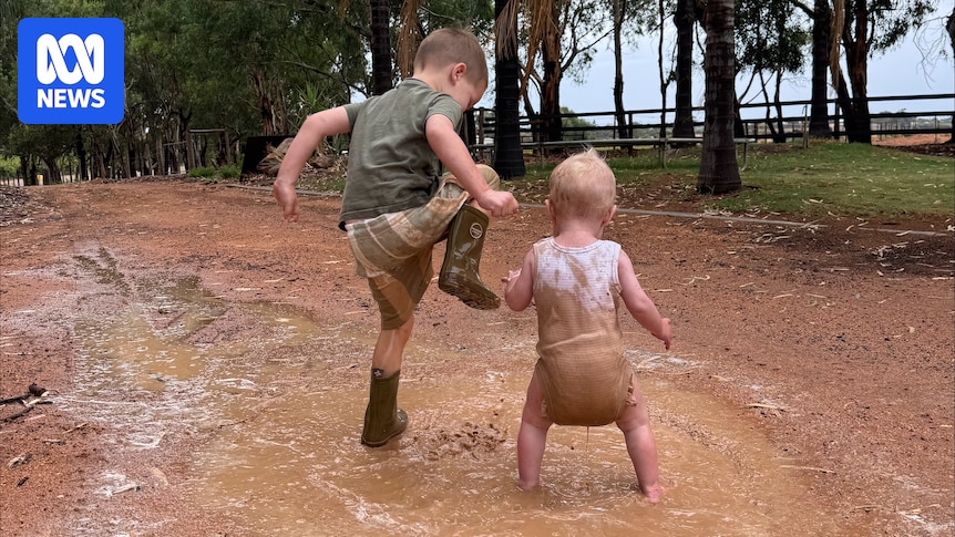Children across SA jump for joy as they soak up best rain in years