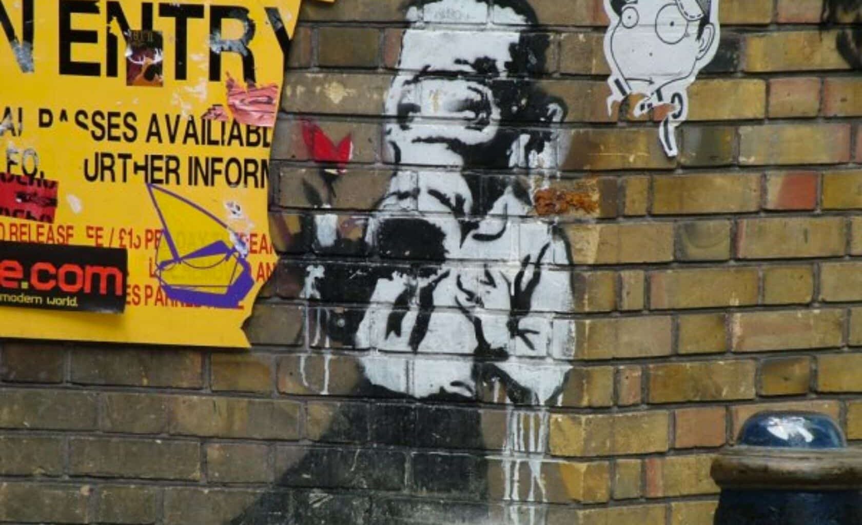 Banksy Art in Brick Lane, East End
