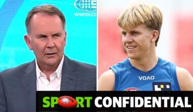 Tony Jones storms off set after Zeke Uwland’s Bec Judd joke